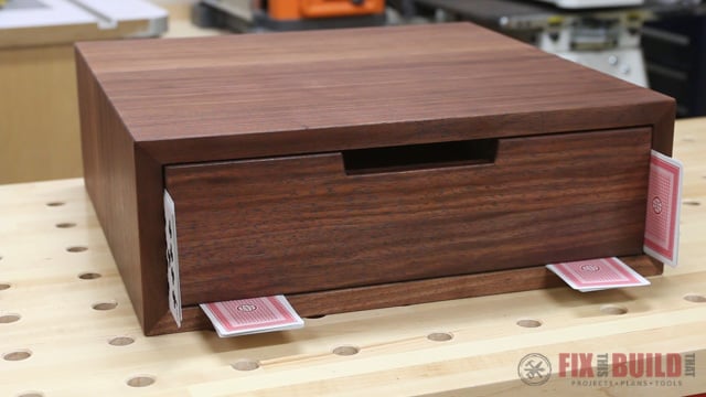 spacing inset drawer fronts with playing cards