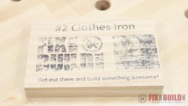 Wood print from a clothes iron