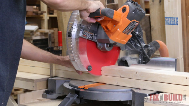 Cutting 2x4s with a miter saw