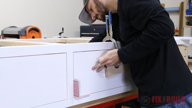 Mounting false drawer fronts