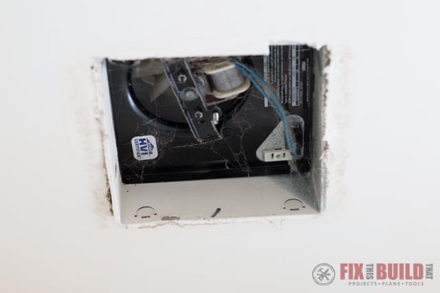 uninstalling an old bathroom fan