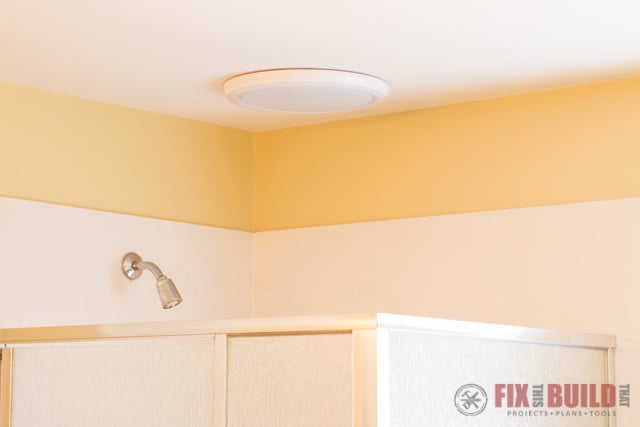 new bathroom fan with LED light