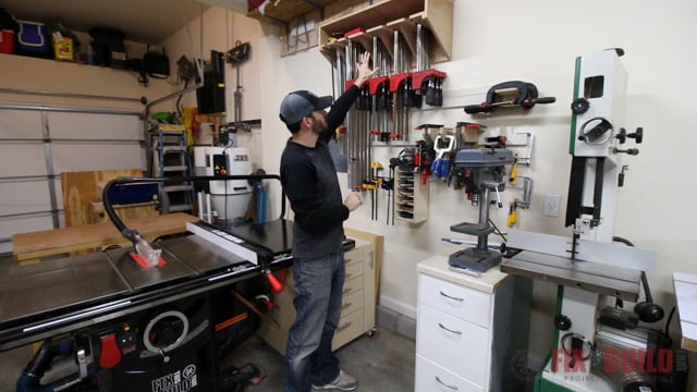 how to store clamps in a woodworking shop