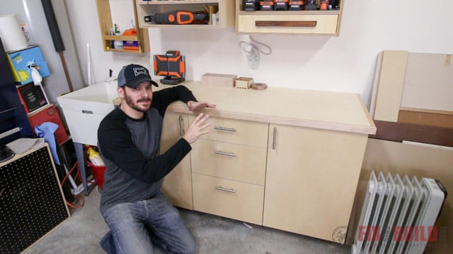 DIY woodshop base cabinet