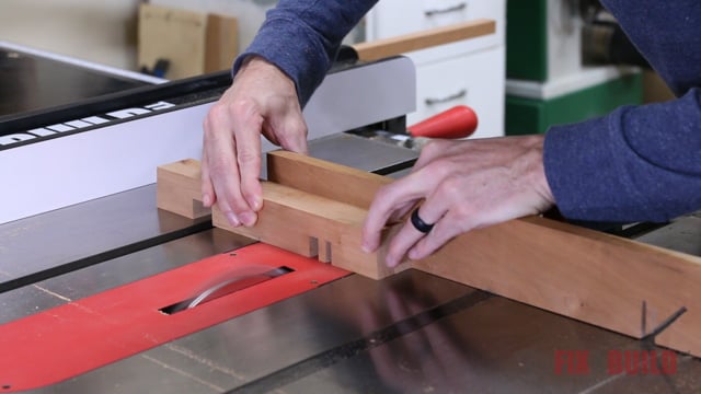 cutting half laps on a table saw with a dado blade