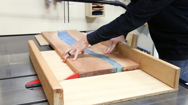 crosscutting river table slab