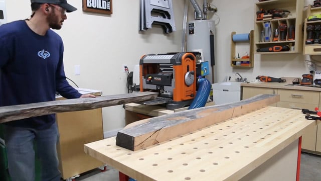 planing live edge slabs