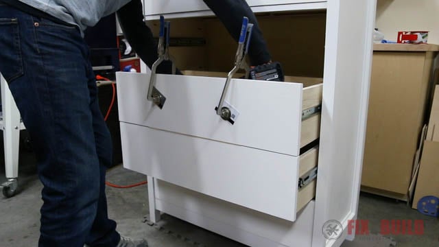 installing large drawer fronts