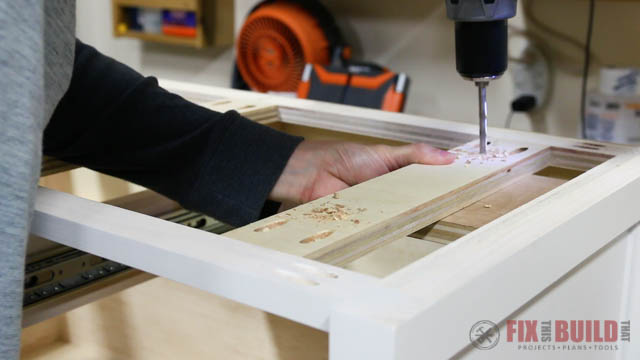 attaching a dresser top