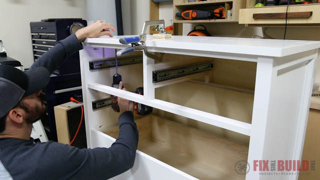 how to attach a dresser top