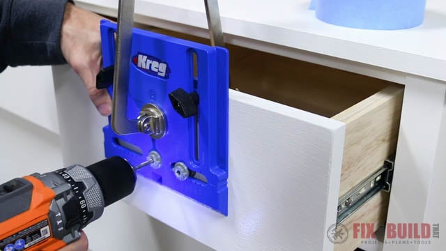 how to install drawer pulls evenly