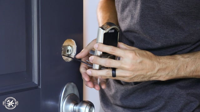installing keyless deadbolt on front door