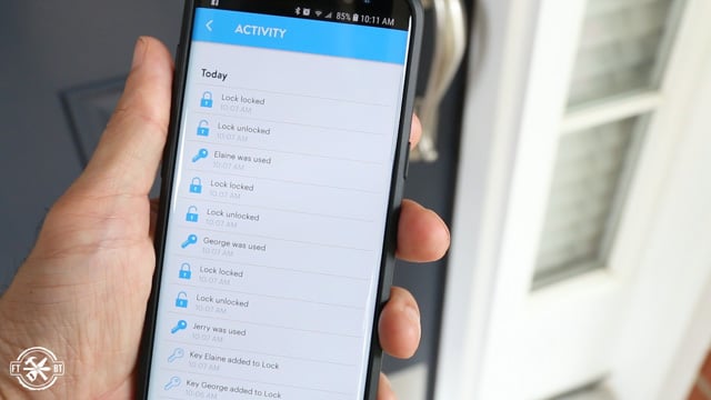 checking activity log for keyless lock on phone