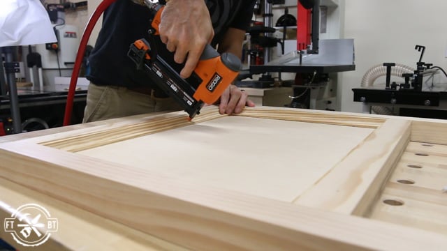 attaching cove molding to wood panel