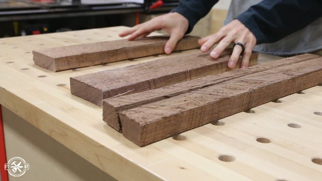 walnut boards on wooden table