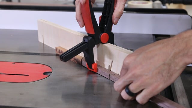 cutting wood on table saw