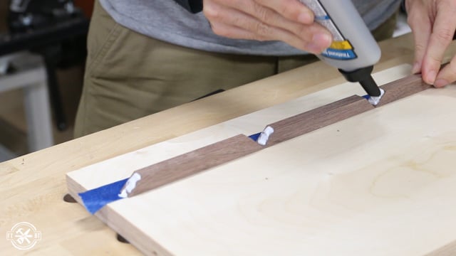 glue on mitered joints of wood