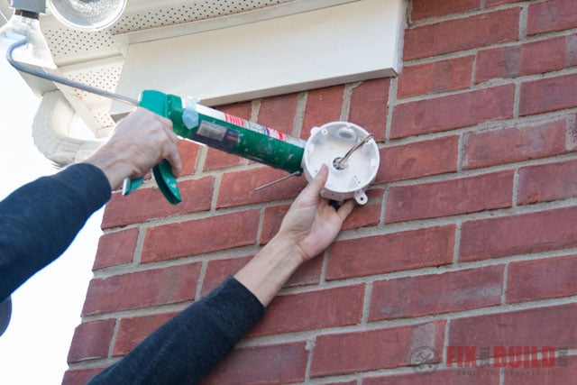 sealing hole with silicone
