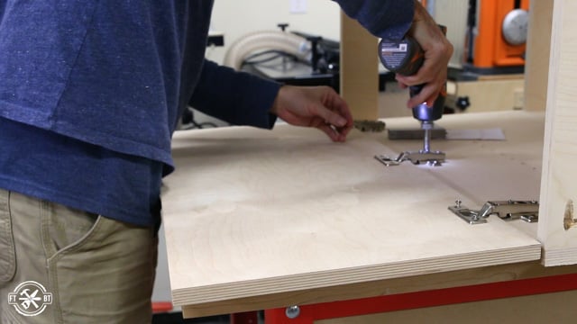 adding extra hinge to cabinet door so it can support weight