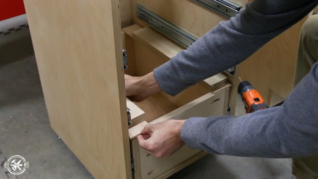 installing drawers in a cabinet