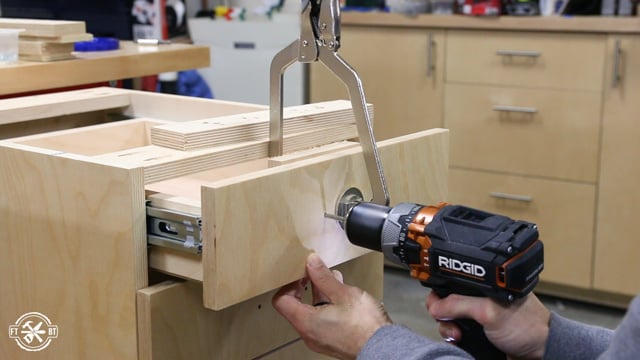 cabinet hardware install