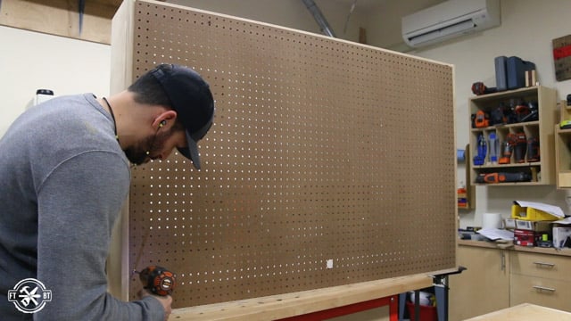 pegboard shop frame