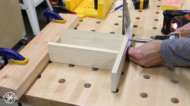 screwing wood pieces together