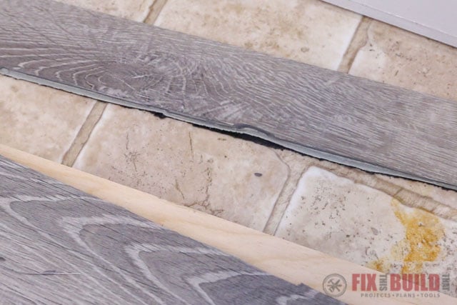 cutting vinyl plank flooring badly