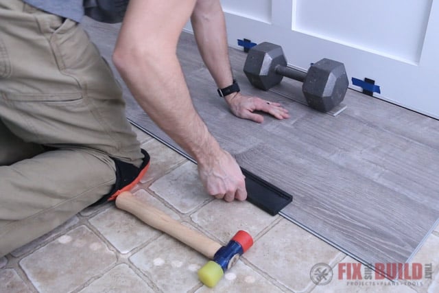 weighting down vinyl boards