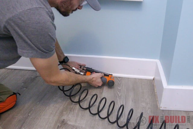 installing baseboard on top of vinyl plank floor