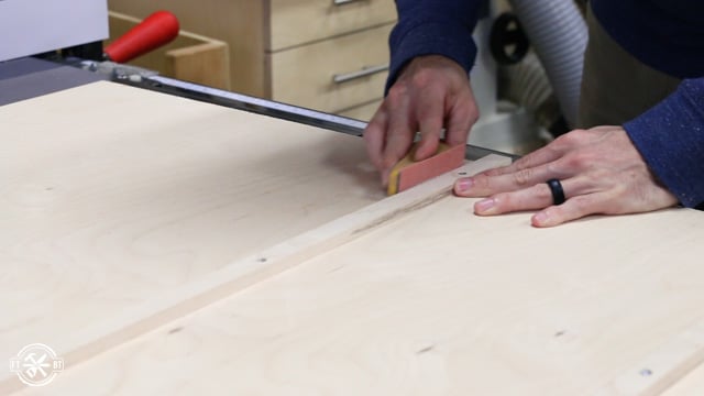 sanding runners on table saw sled
