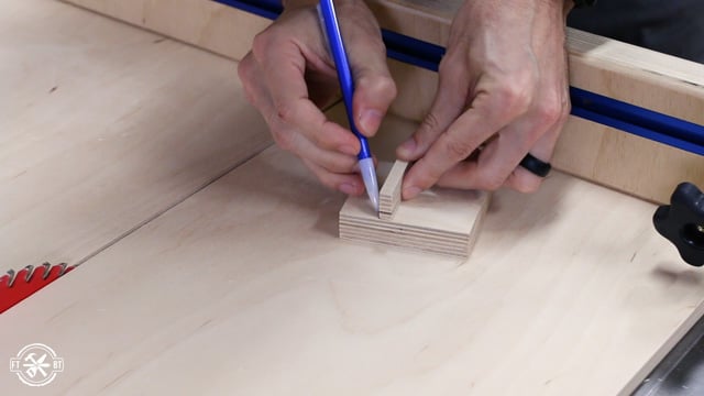 marking block for spline cut