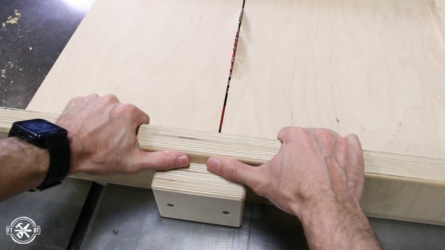 table saw sled with stop block