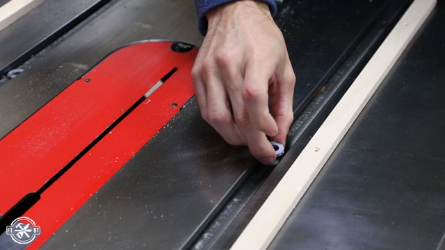 washers in miter slots on table saw