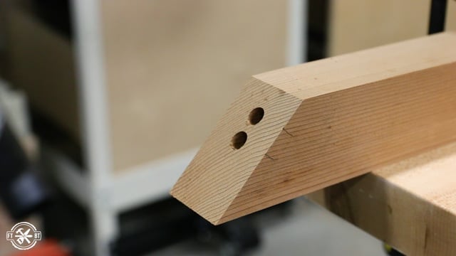 holes for hidden dowel joinery