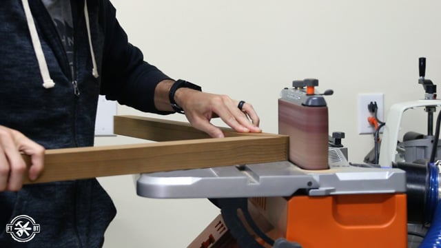 rounding edge with sander