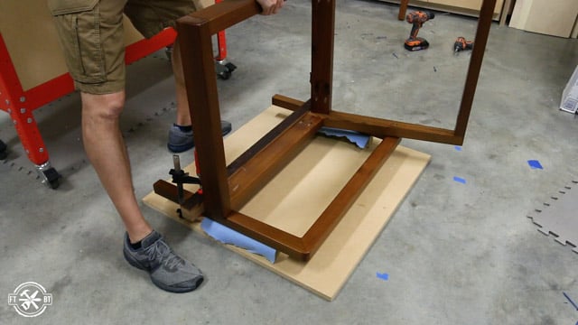 attaching chair base to arms