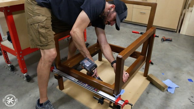 screwing chair legs to base