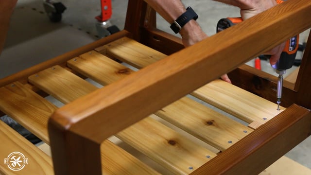attaching slats to chair