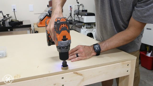 predrilling the holes with a countersink bit with a non-marring depth stop