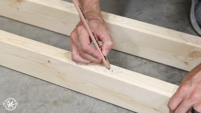 marking most level side of board