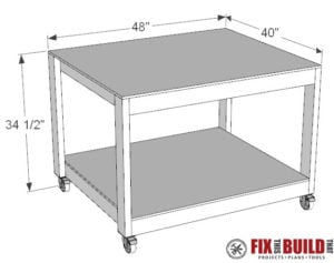 DIY Work Table Free Plans