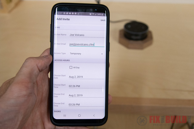 aladdin connect user settings
