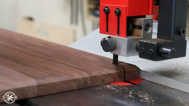 cutting notch in wood with bandsaw