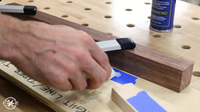adding registration blocks to tapering jig