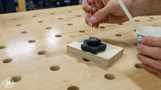 and epoxied them right to the knob.