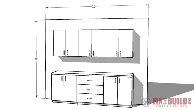 DIY Garage CAbinet Sample Layout