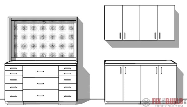 Modular DIY Garage Cabinets Plans