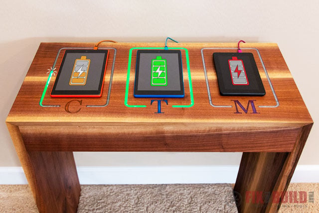 DIY Charging Station with LED Lights