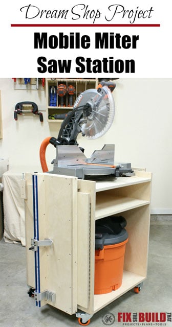 Mobile Miter Saw Station DIY